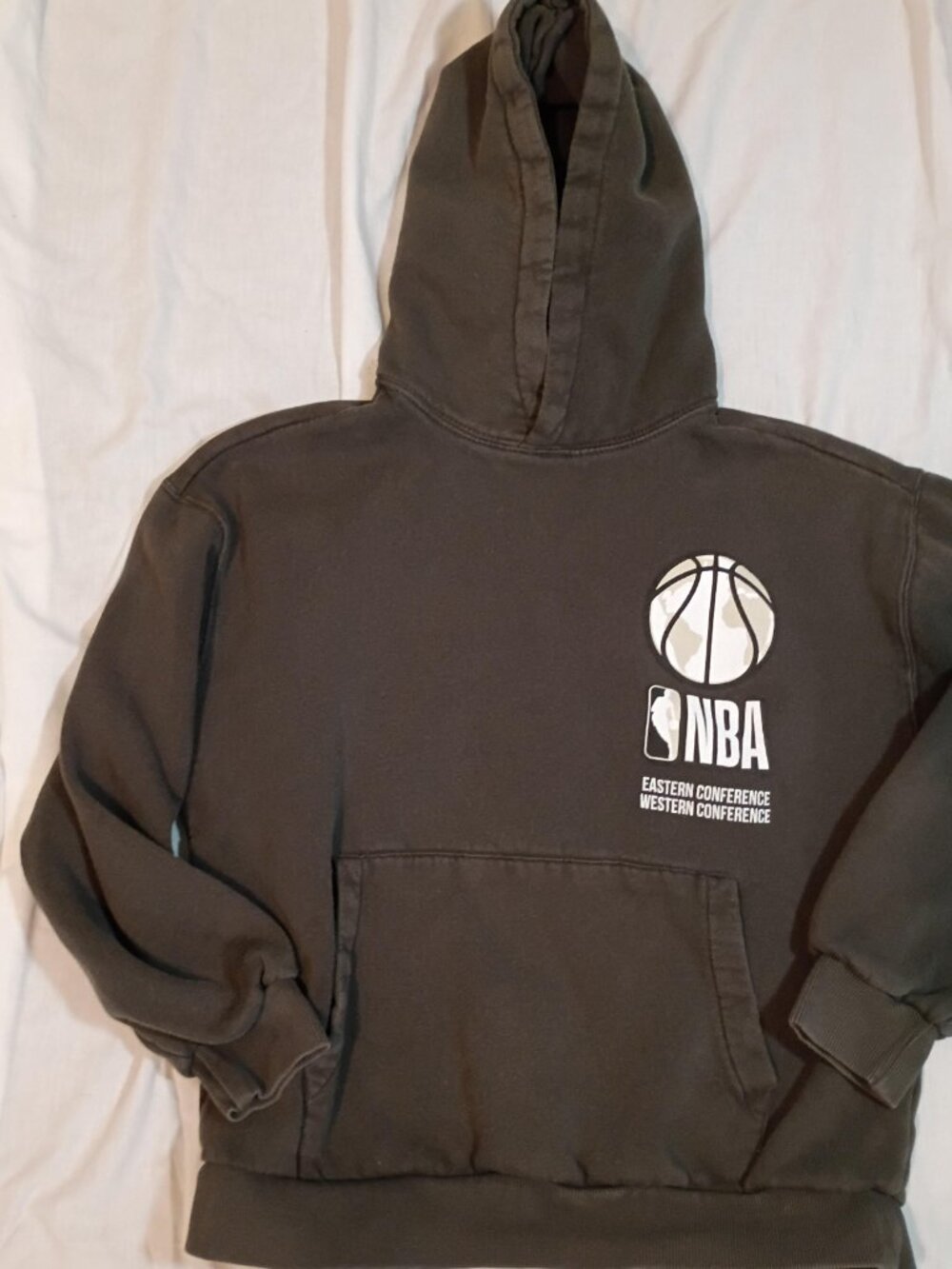 Zara Kids/Hoodie/Youth 13-14/Gray NBA Graphic Pullover Streetwear Basketball Urb - Picture 4 of 7